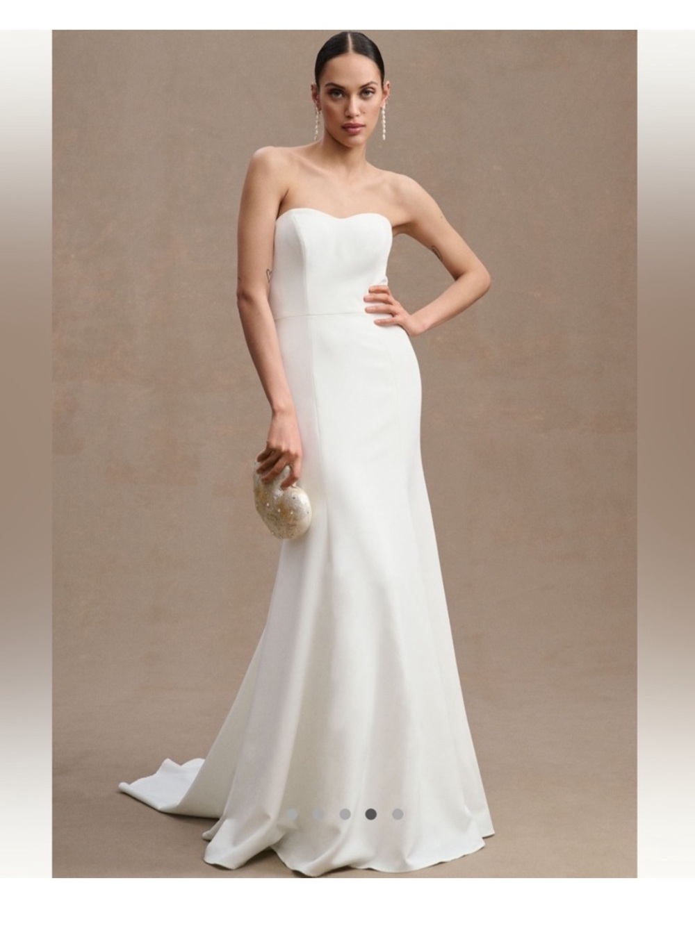 Jenny Yoo Bennett Strapless White Fitted Wedding Dress